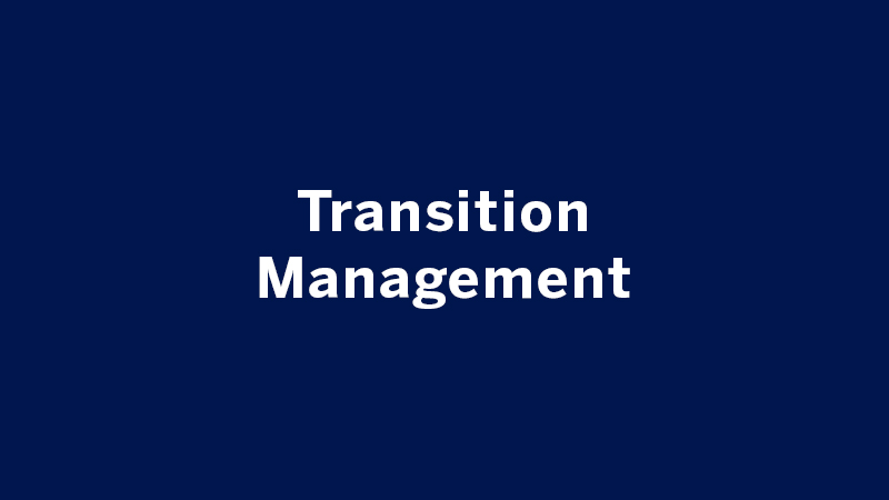 Episode 4 Transition management