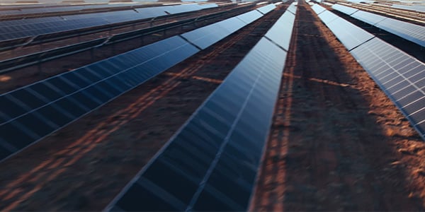 Image of solar panels in mining